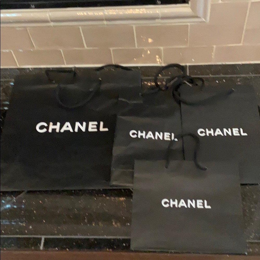 Chanel Black Logo Bags Set